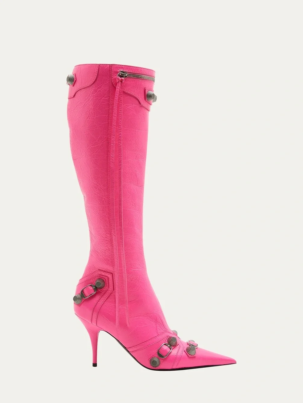 Balenciaga Women's Hot Pink Over-the-Knee Stiletto Boots